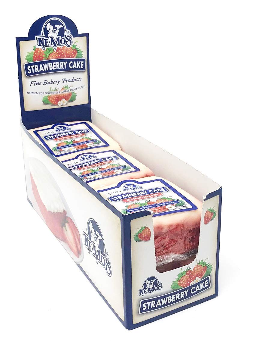 Ne-Mo's Bakery Strawberry Cake Square 3oz, (6 Pack)