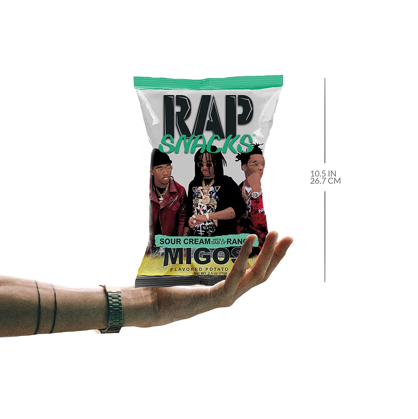Rap Snacks Migos Sour Cream with a Dab of Ranch Potato Chips 2.5 Oz