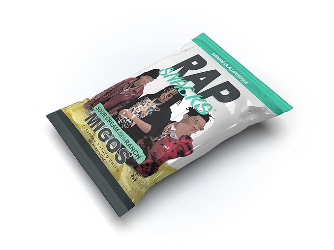 Rap Snacks Migos Sour Cream with a Dab of Ranch Potato Chips 2.5 Oz