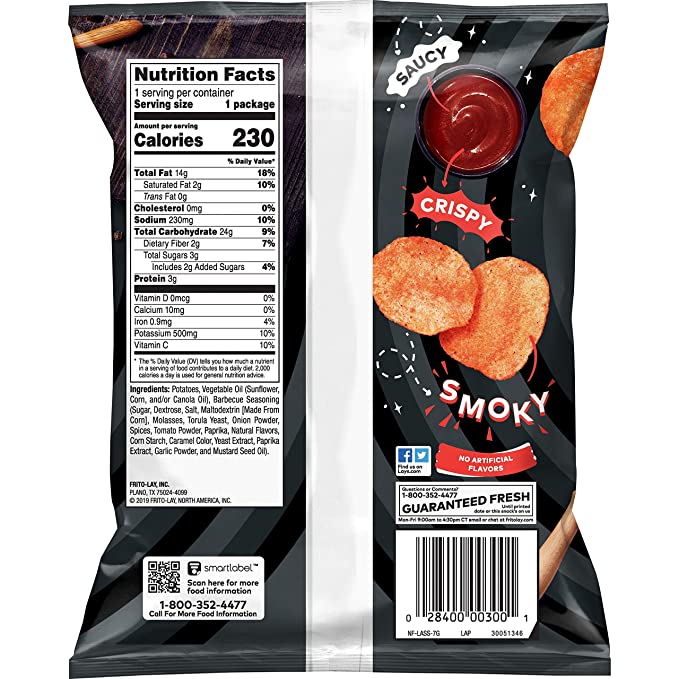 Lay's Barbecue Chips, 2 1/4oz, (24 Pack)