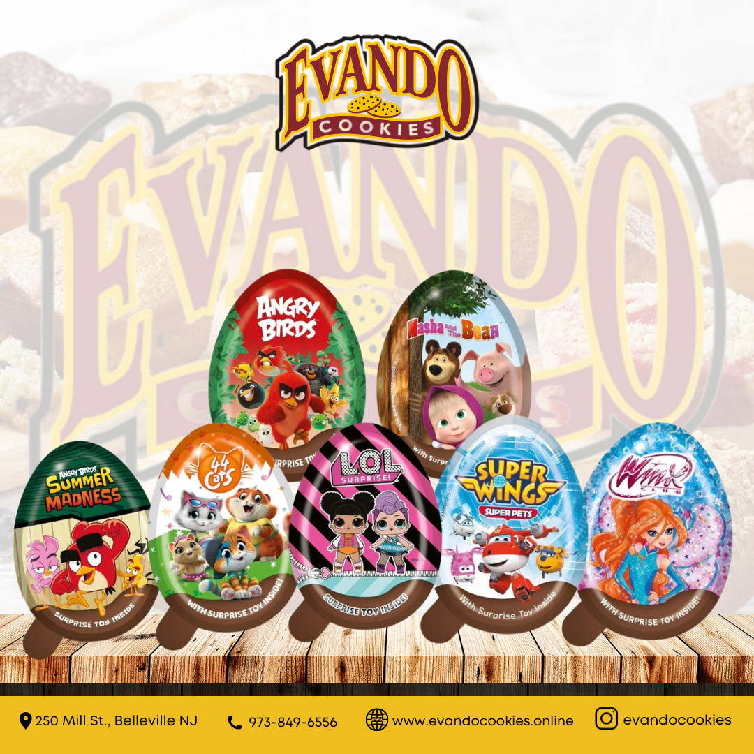 Angry Birds Summer Masness - Biscuit bites eggs on Milky & Cocoa cream with a Suprise Toy (24 Pack)