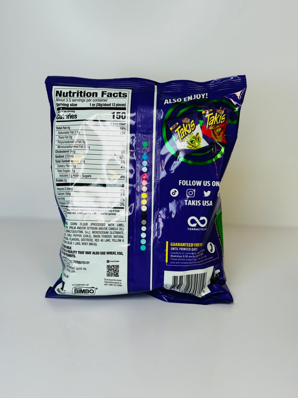 Takis Crunchy Fajitas® (Artificially Flavored ) 3.25 oz (92.3g) (20 pack)