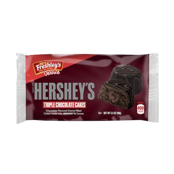 Mrs. Freshley's Deluxe Hershey's Triple Chocolate Cakes, 3.5oz (8 Pack)