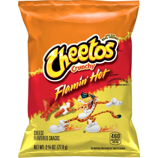 Cheetos Crunch Flamin' Hot Chips, 2 3/4oz, (32 Pack)