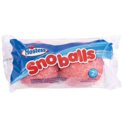 Hostess Snoballs Chocolate Cake with Creamy Filling 3.50 oz (pack of 6)