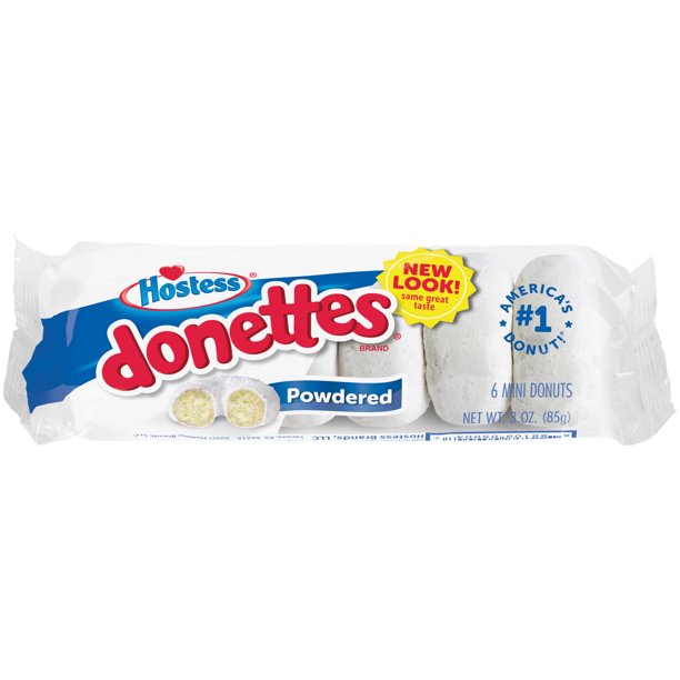 Hostess Donettes Mini Donuts, Powdered, 3.7 Ounce, 10 Count