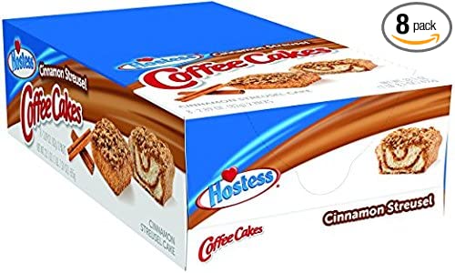 Hostess Coffee Cakes, Cinnamon Streusel, 2.89 Ounce, 8 Count