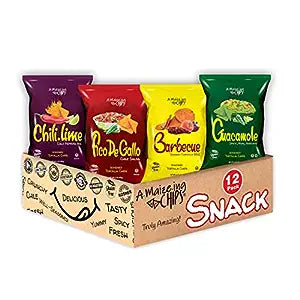 A-Maize-ing Tortilla Chips GUACAMOLE, 3 ounce (24 variety pack)