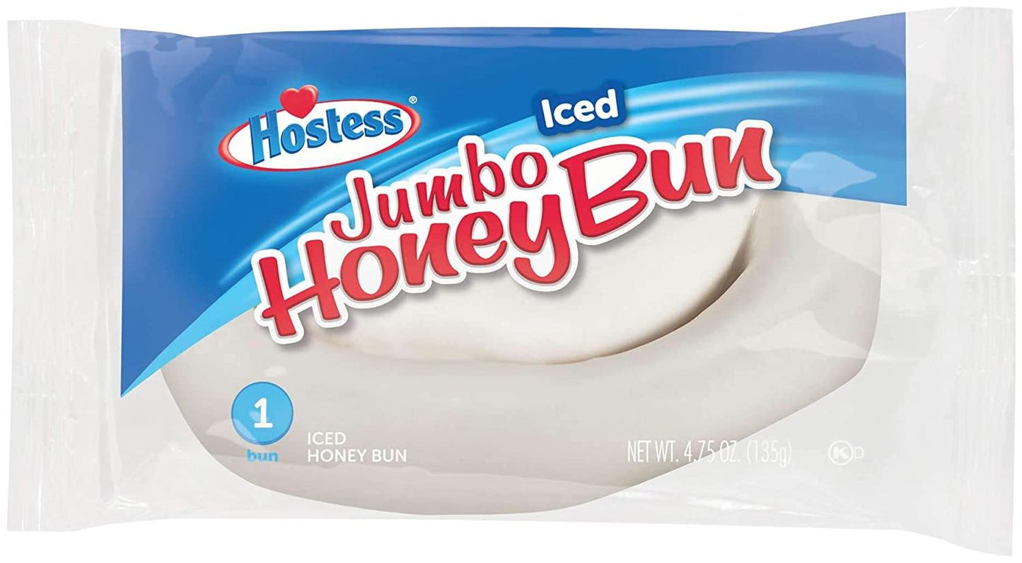 Hostess Jumbo Iced Honey Buns, 4.75 Ounce, 6 Count