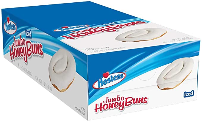 Hostess Jumbo Iced Honey Buns, 4.75 Ounce, 6 Count