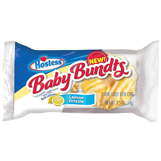 Hostess Lemon Drizzle Baby Bundts | 2.5 Ounce | 6 Count Box |