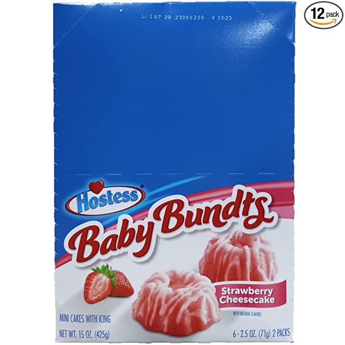 Hostess Baby Bundts | Strawberry Cheesecake, 2.5oz (6 Pack)