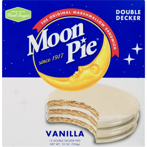 Moon Pie Double Decker Vanilla Marshmallow Sandwich, 2.75 Oz., 12 Count