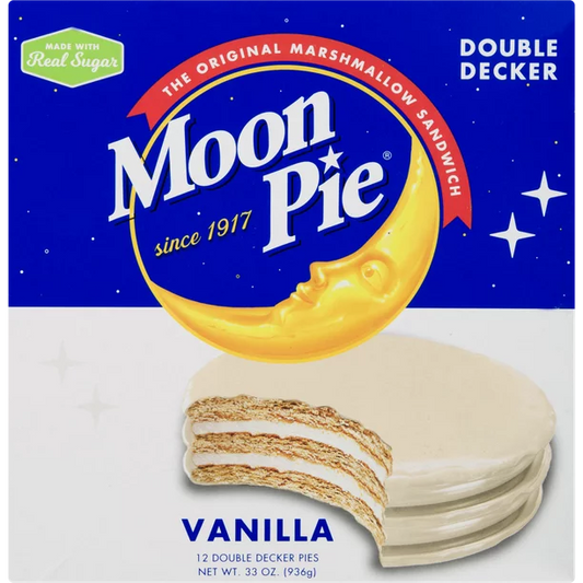 Moon Pie Double Decker Vanilla Marshmallow Sandwich, 2.75 Oz., 12 Count