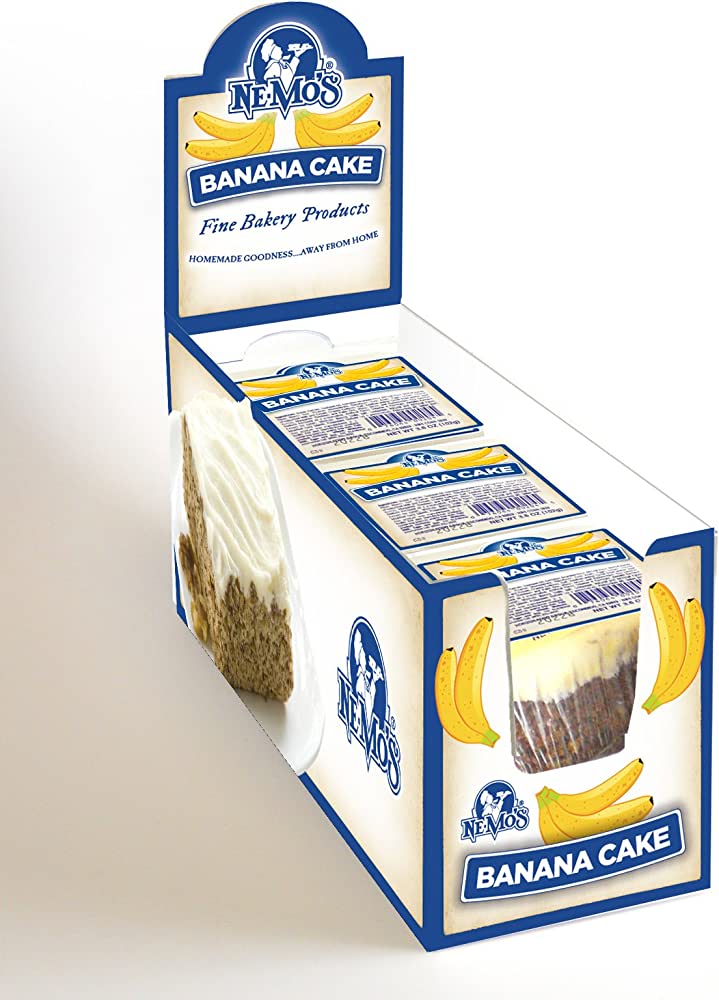 Ne-Mo's Bakery Banana Cake Square 3oz, (6 Pack)