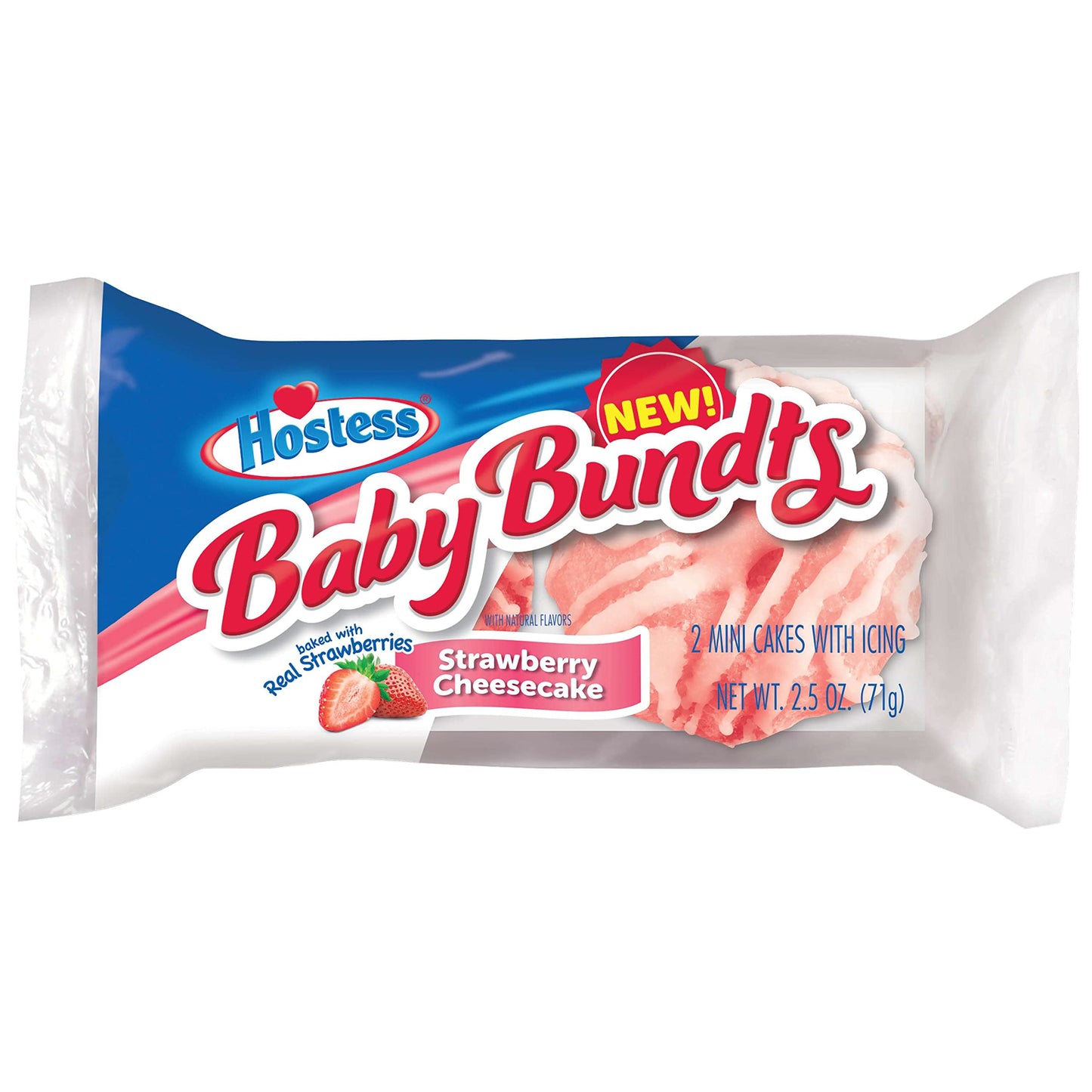 Hostess Baby Bundts | Strawberry Cheesecake, 2.5oz (6 Pack)