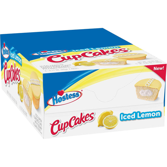 Hostess Iced Lemon Cupcakes | 3.27 Oz | 6 Count (12 Total Cupcakes)