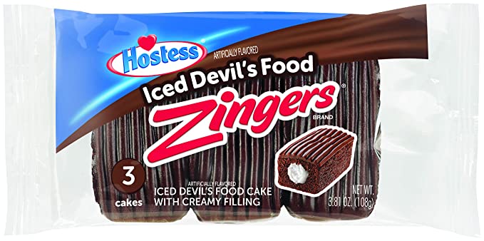 Hostess Zingers, Devil`s Food, 3.81 Ounce (Pack of 6)