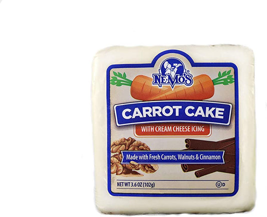 Ne-Mo's Bakery Carrot Cake Square 3oz, (6 Pack)