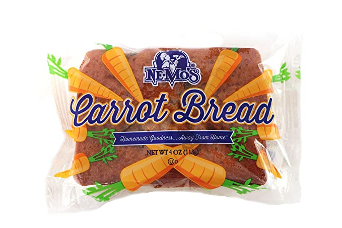 Ne-Mo's Bakery Carrot Bread, 4oz, (12 Pack)