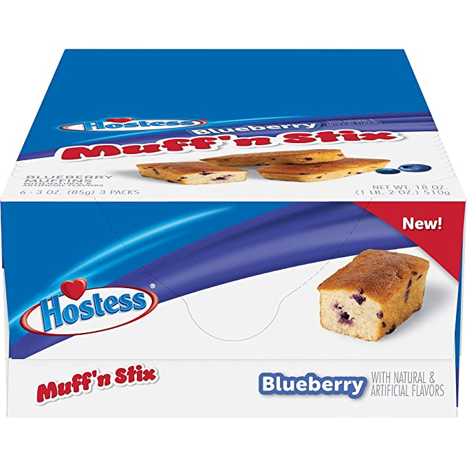 Hostess Blueberry Muffin Stix | 3 Oz | Pack of 6