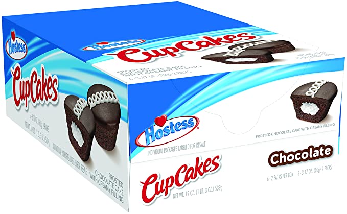 Hostess Frosted Chocolate Cupcakes | 3.27 Oz | 6 Count (12 Total Cupcakes)