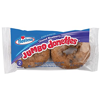 Hostess Donettes Glazed Blueberry - Jumbo 6/2pk