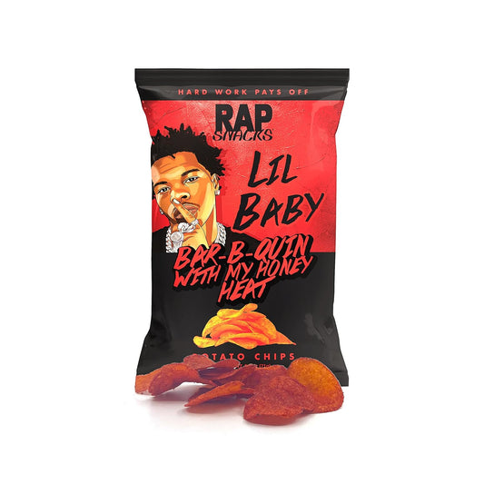 Rap Snacks Lil Baby Bar-B-Quin' With My Honey Heat Potato Chips 2.5 Oz