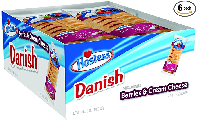 Hostess Danish, Berries & Cream Cheese, 5 Ounce (Pack of 6)