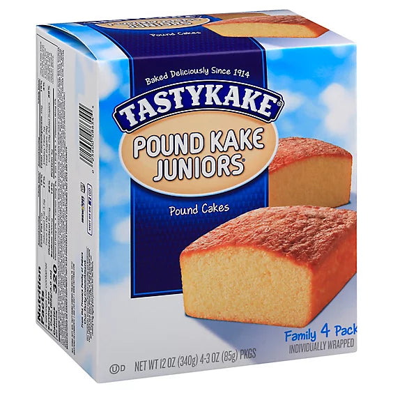 Tastykake Pound Cake Junior, 3 Oz (4 Pack)