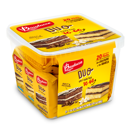 Bauducco Duo Cake Tub Vanilla/Chocolate - 20.0 oz