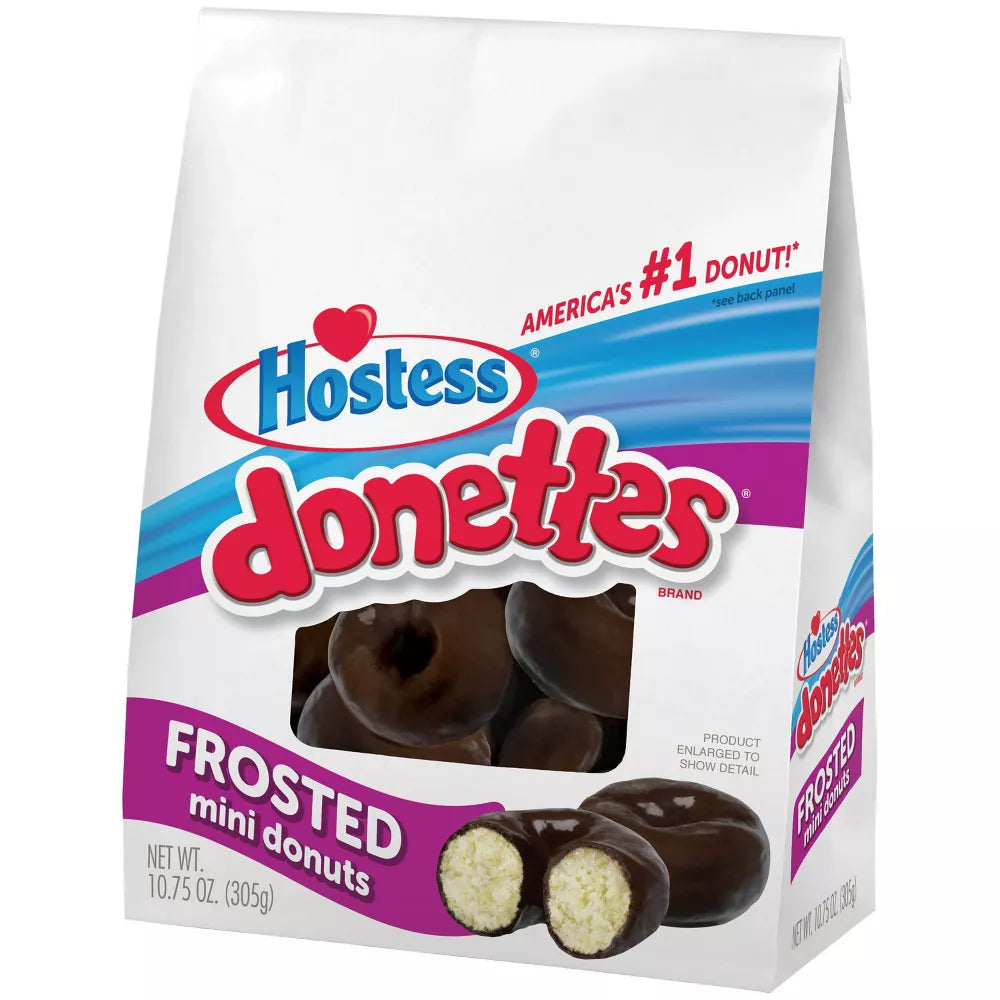 Hostess Frosted Mini DONETTES Bag, Chocolate Mini Donuts - 10.75 oz