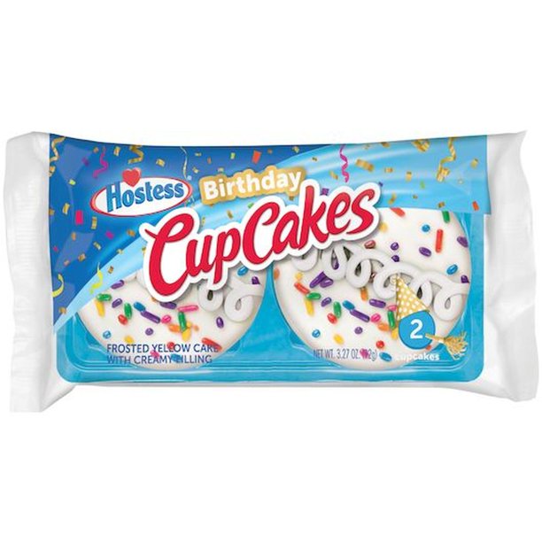 Hostess Birthday Cupcakes, 3.27 Oz  6 Count (12 Total Cupcakes)