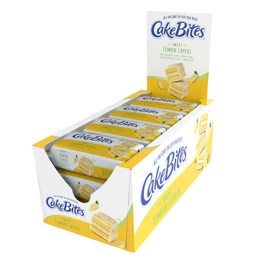 The Original Cakebites by Cookies, Grab-and-Go Bite-Sized Snack, Sweet Lemon Layers (12 Pack)