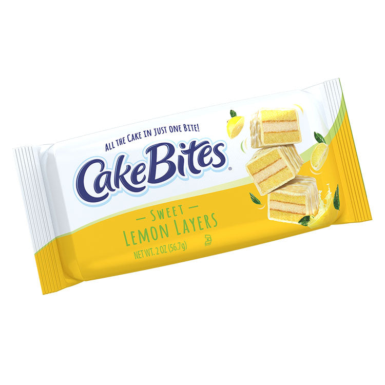 The Original Cakebites by Cookies, Grab-and-Go Bite-Sized Snack, Sweet Lemon Layers (12 Pack)