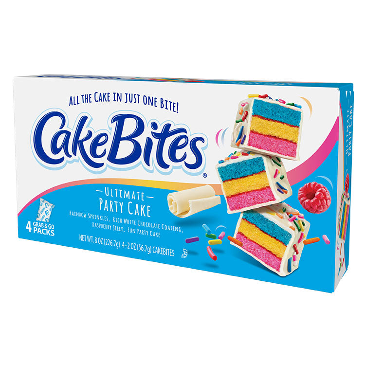 The Original Cakebites by Cookies, Grab-and-Go Bite-Sized Snack, Ultimate Party Cake (12 Pack)