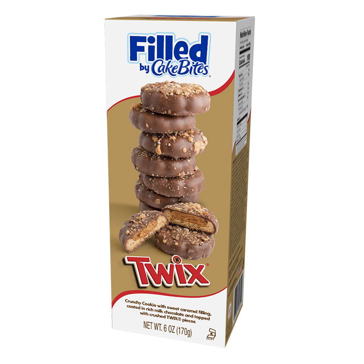 Filled by CakeBites, Twix (8 Pack of 3 Cookies)