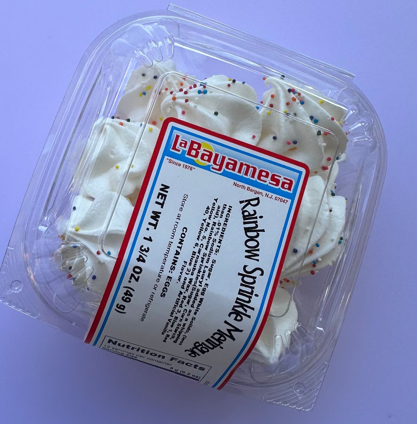 La Bayamesa Rainbow Sprinkle Merengue, 3/4oz (49g)