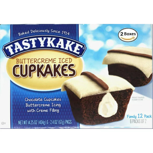 Tastykake Buttercream Filled Iced Cupcakes (6 Pack)