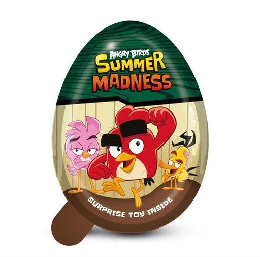 Angry Birds Summer Masness - Biscuit bites eggs on Milky & Cocoa cream with a Suprise Toy (24 Pack)