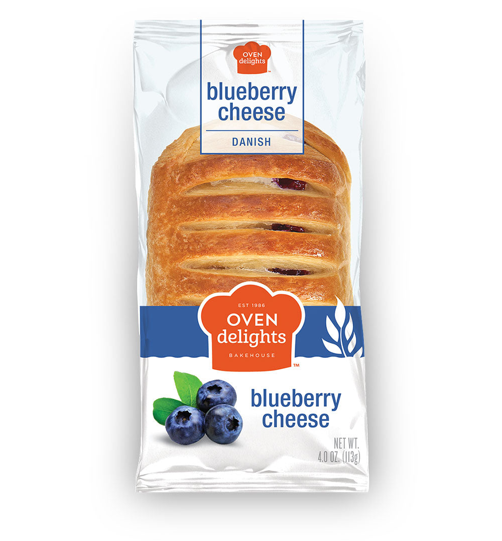 Oven Delights, Blueberry Cheese Danish, 4oz (6 Pack)