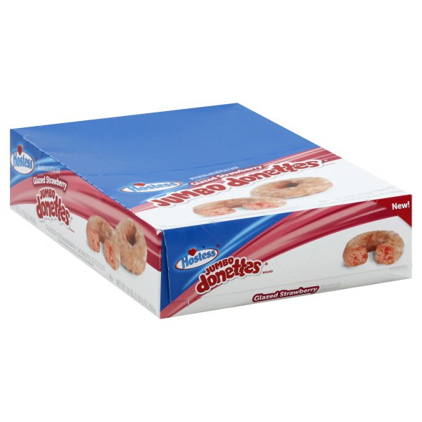 Hostess Donettes Glazed Strawberry - Jumbo 6/2pk