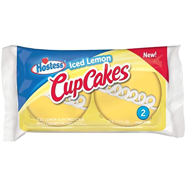 Hostess Iced Lemon Cupcakes | 3.27 Oz | 6 Count (12 Total Cupcakes)