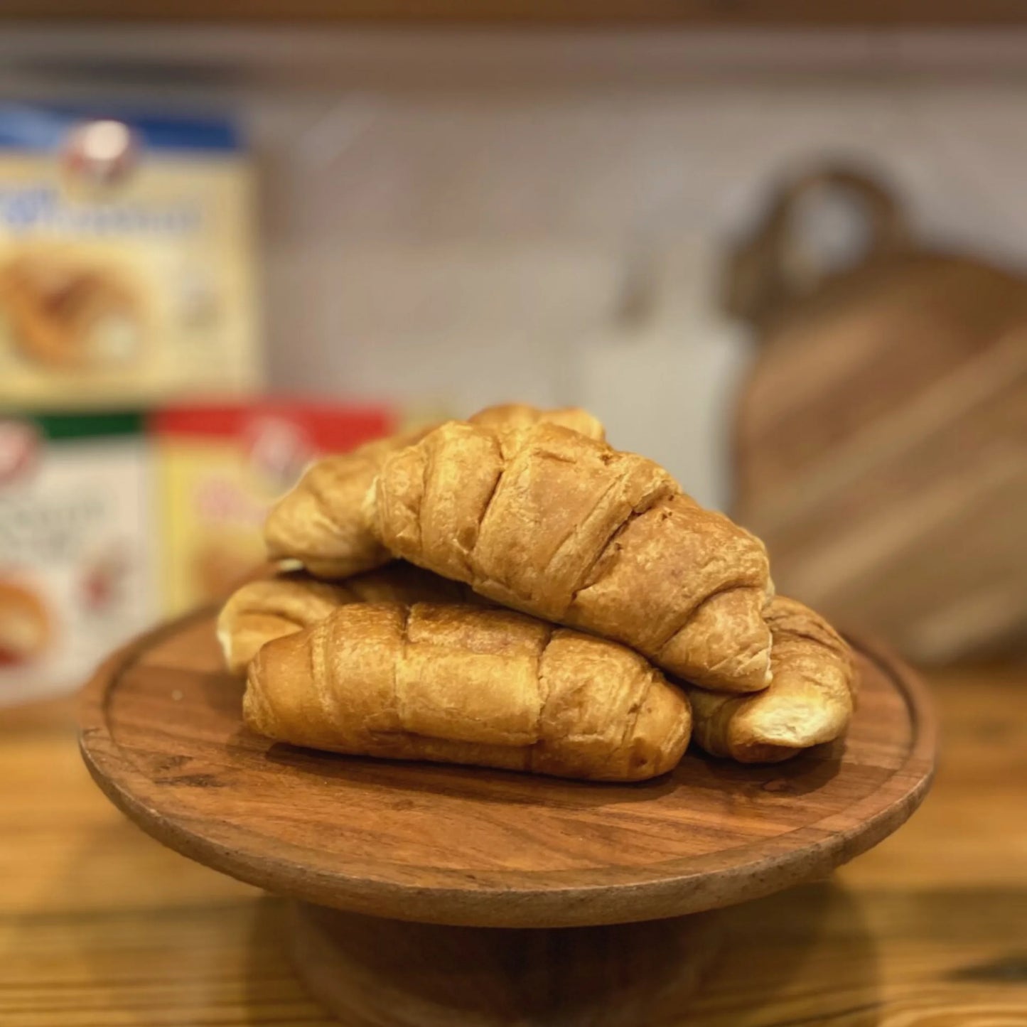 7Days Soft Croissant, Peanut Butter Creme & Chocolate, Breakfast Pastry Snacks (6 Pack)