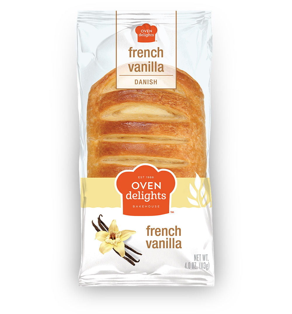 Oven Delights, French Vanilla Danish, 4oz (6 Pack)