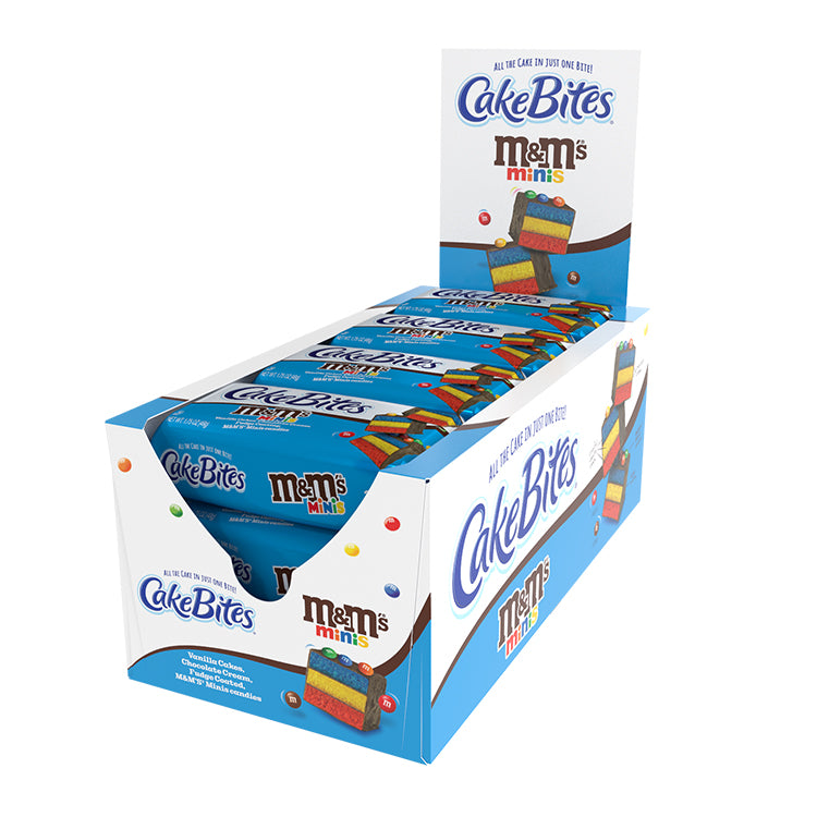 The Original Cakebites by Cookies United, Grab-and-Go Bite-Sized Snack, M&M's Minis, 12 Pack of 3 Cookies