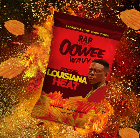 Rap Snacks Lousiana Heat - LIL BOOSIE   Potato Chips 2.5 Oz Bag