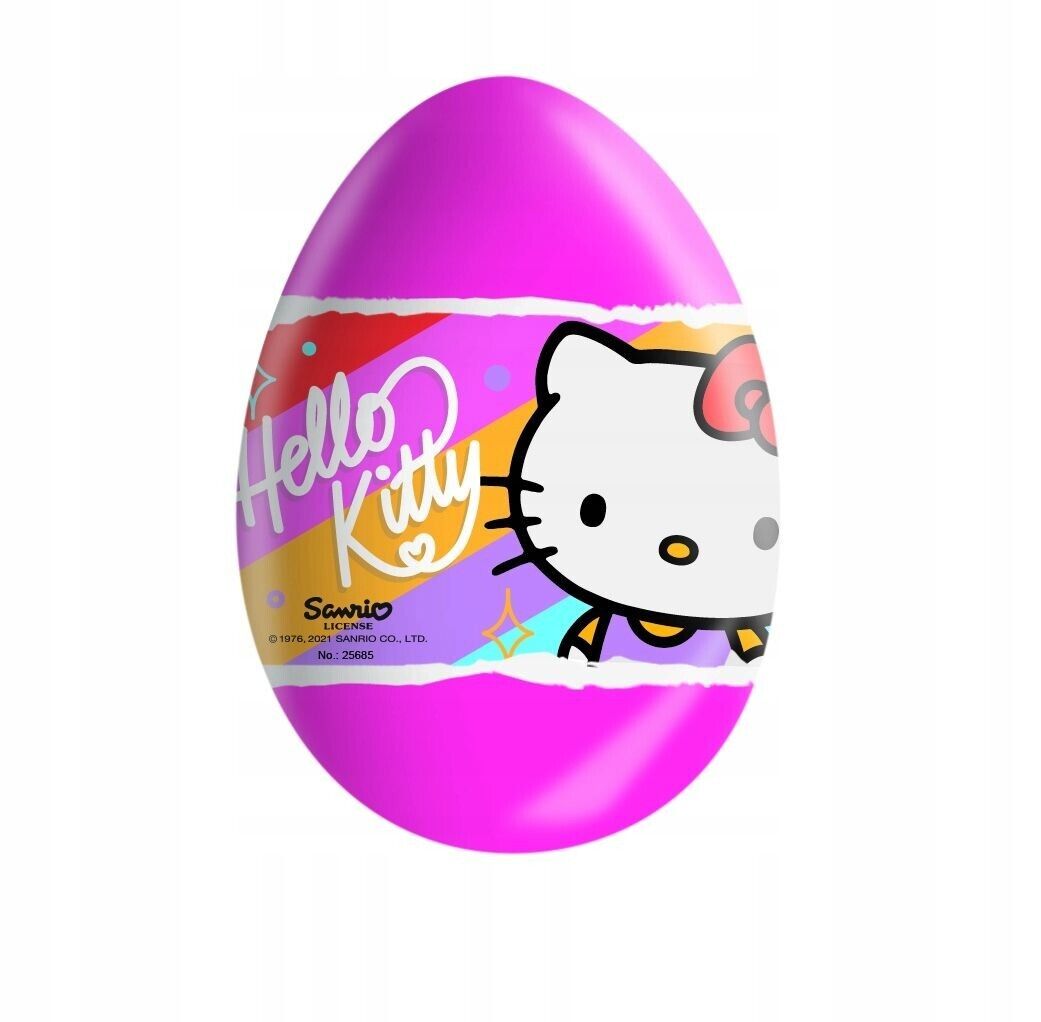 Hello Kitty Surprise Milk Chocolate Eggs with Prize Inside 24 Eggs Display Box