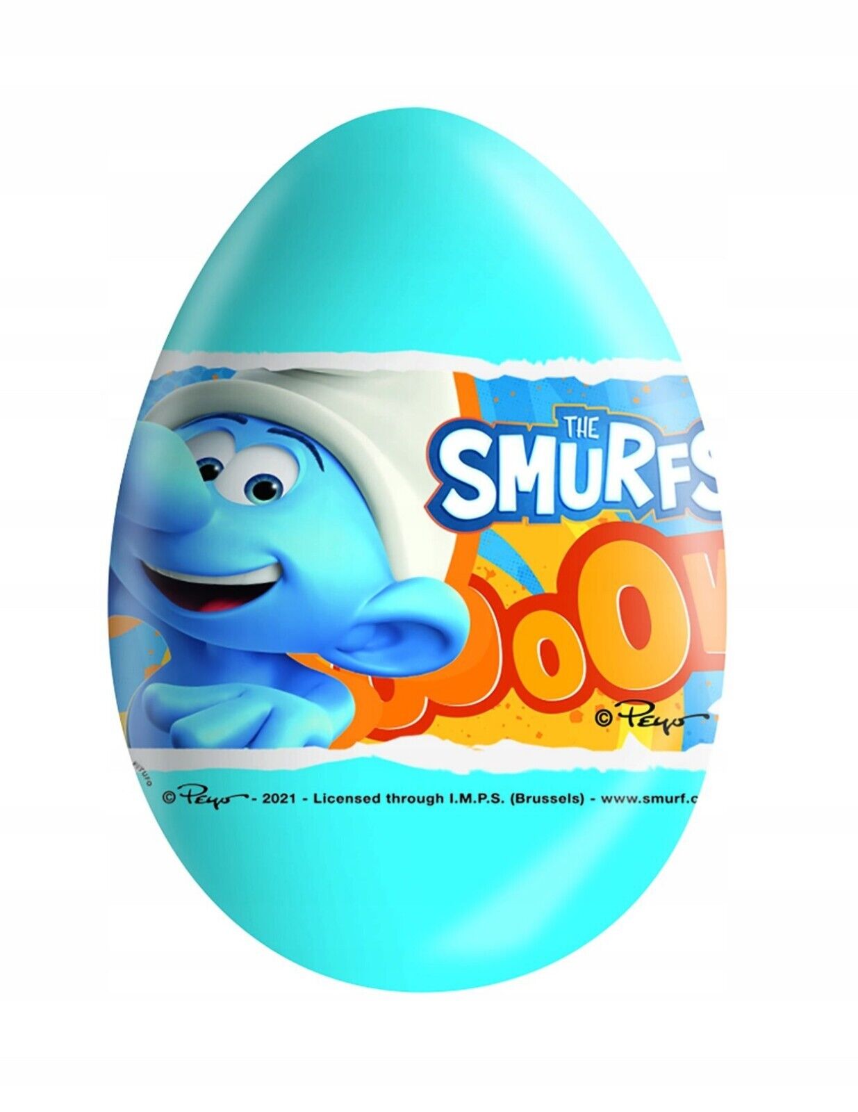 The Smurfs Surprise Milk Chocolate Eggs with Prize Inside 24 Eggs Display Box