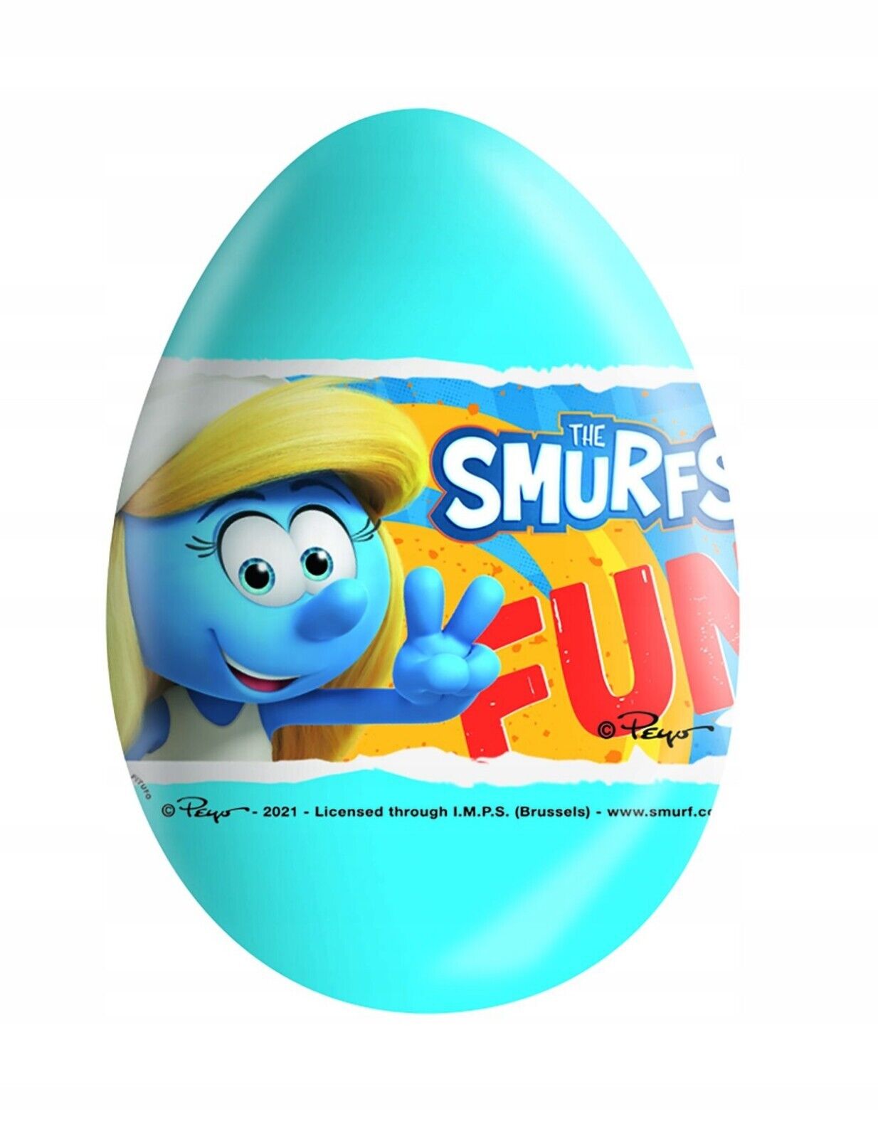 The Smurfs Surprise Milk Chocolate Eggs with Prize Inside 24 Eggs Display Box